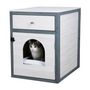 Voir la diapositive 5 : KERBL Armoire pour chat - KERBL - Ida - Blanc/bleu - 58x45x60cm