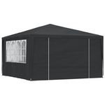 VIDAXL Tente de reception et parois laterales 4x4 m Anthracite 90 g/m^2