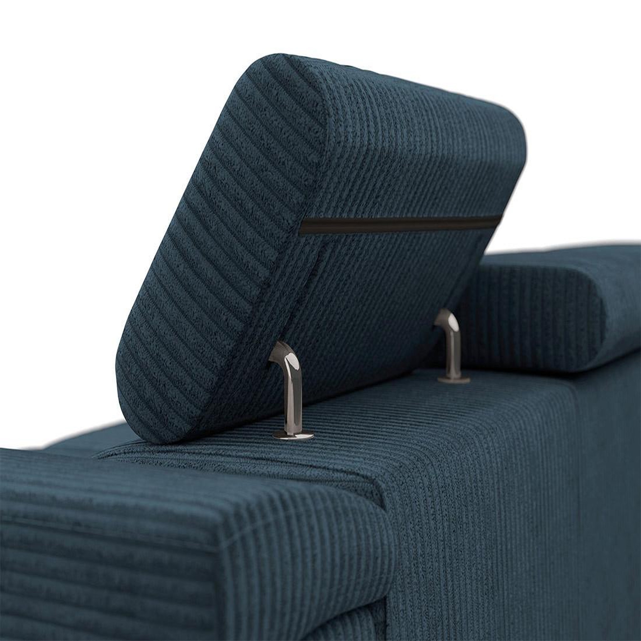 Voir la diapositive 5 : BEST MOBILIER Pablo - canapé droit 2 places avec têtières ajustables - en velours côtelé