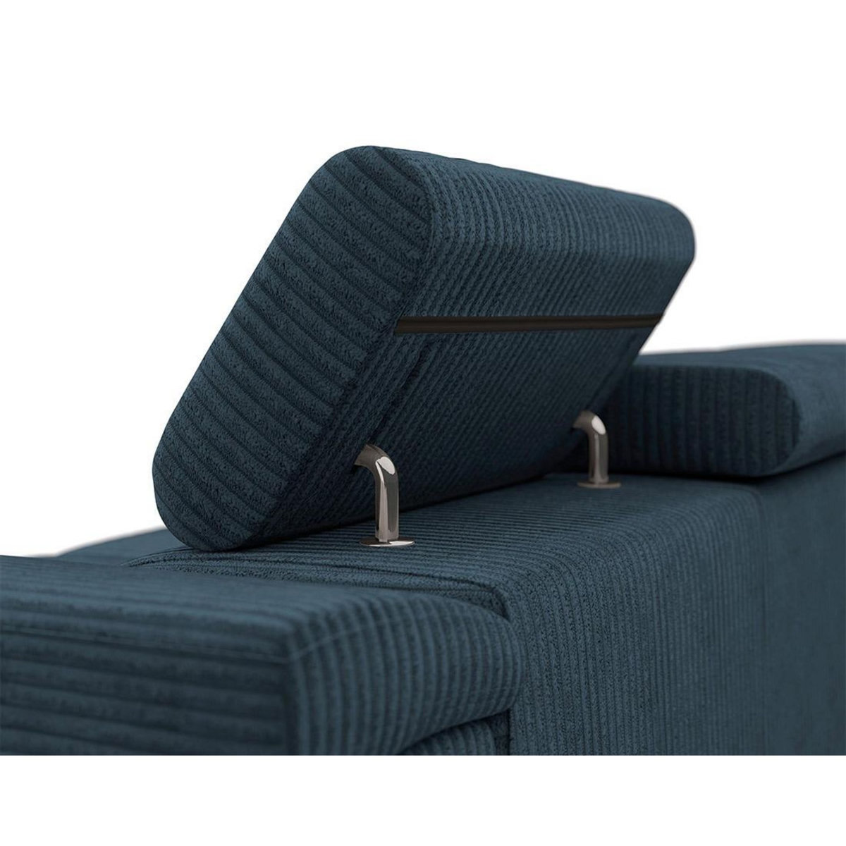 BEST MOBILIER Pablo - canapé droit 2 places avec têtières ajustables - en velours côtelé