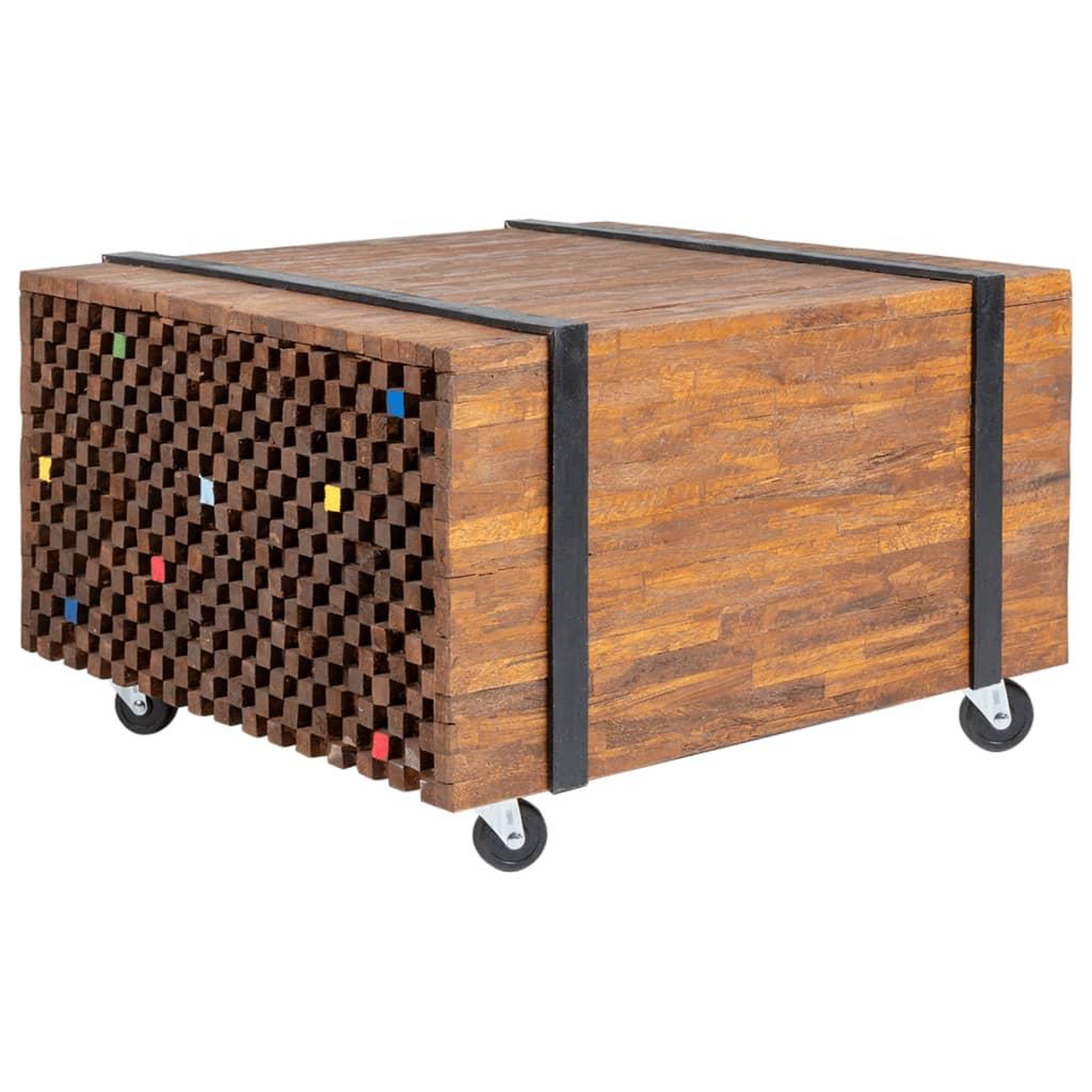 VIDAXL Table d'appoint en teck 60 x 60 x 38 cm