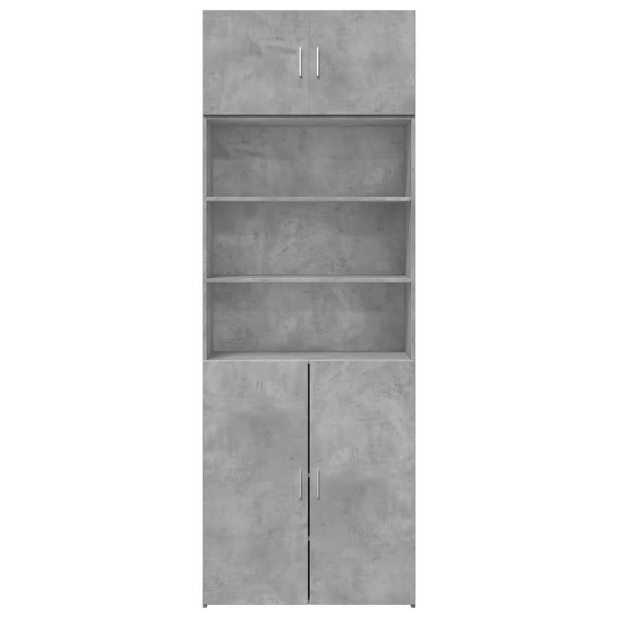 Voir la diapositive 4 : VIDAXL Armoire de rangement gris beton 80x42,5x225cm bois d'ingenierie