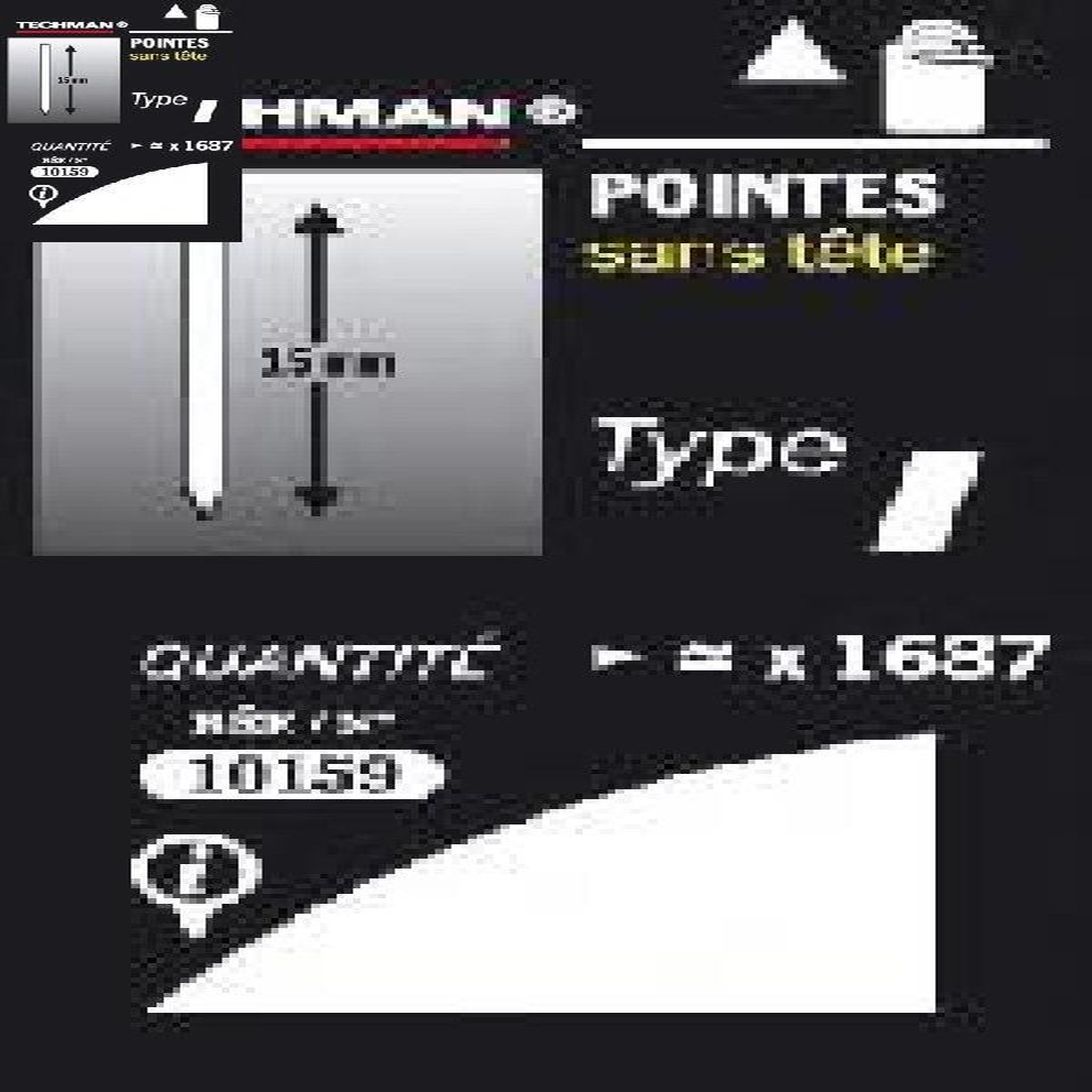 TECHMAN Pointes 19 mm - type I