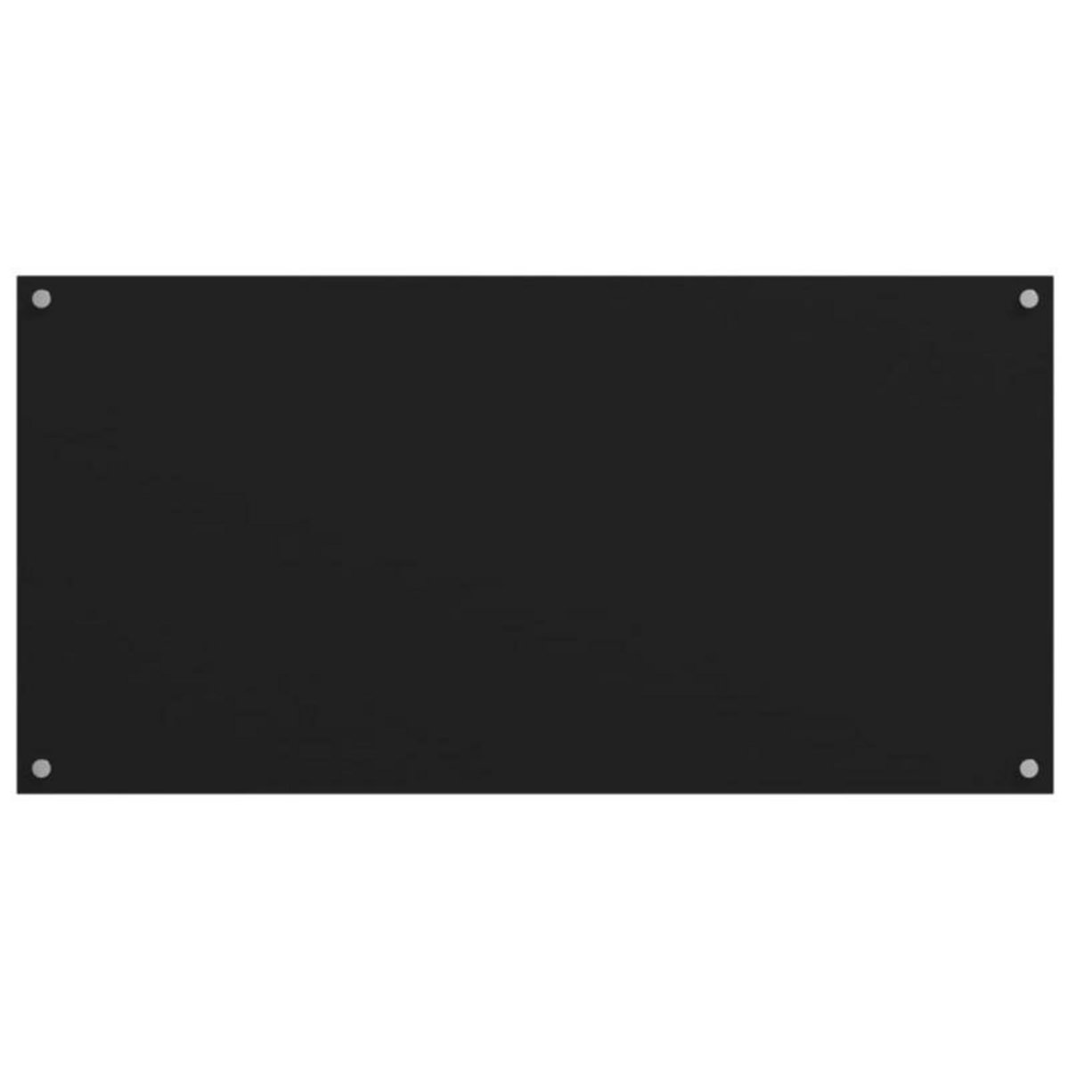 VIDAXL Dosserets de cuisine 2 pcs noir 80x50 cm verre trempé