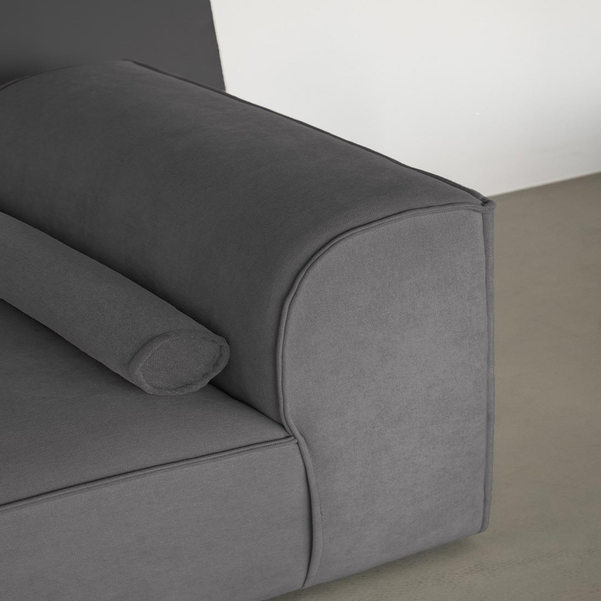 Voir la diapositive 6 : BEST MOBILIER Felix - canapé modulable 2 places en tissu texturé