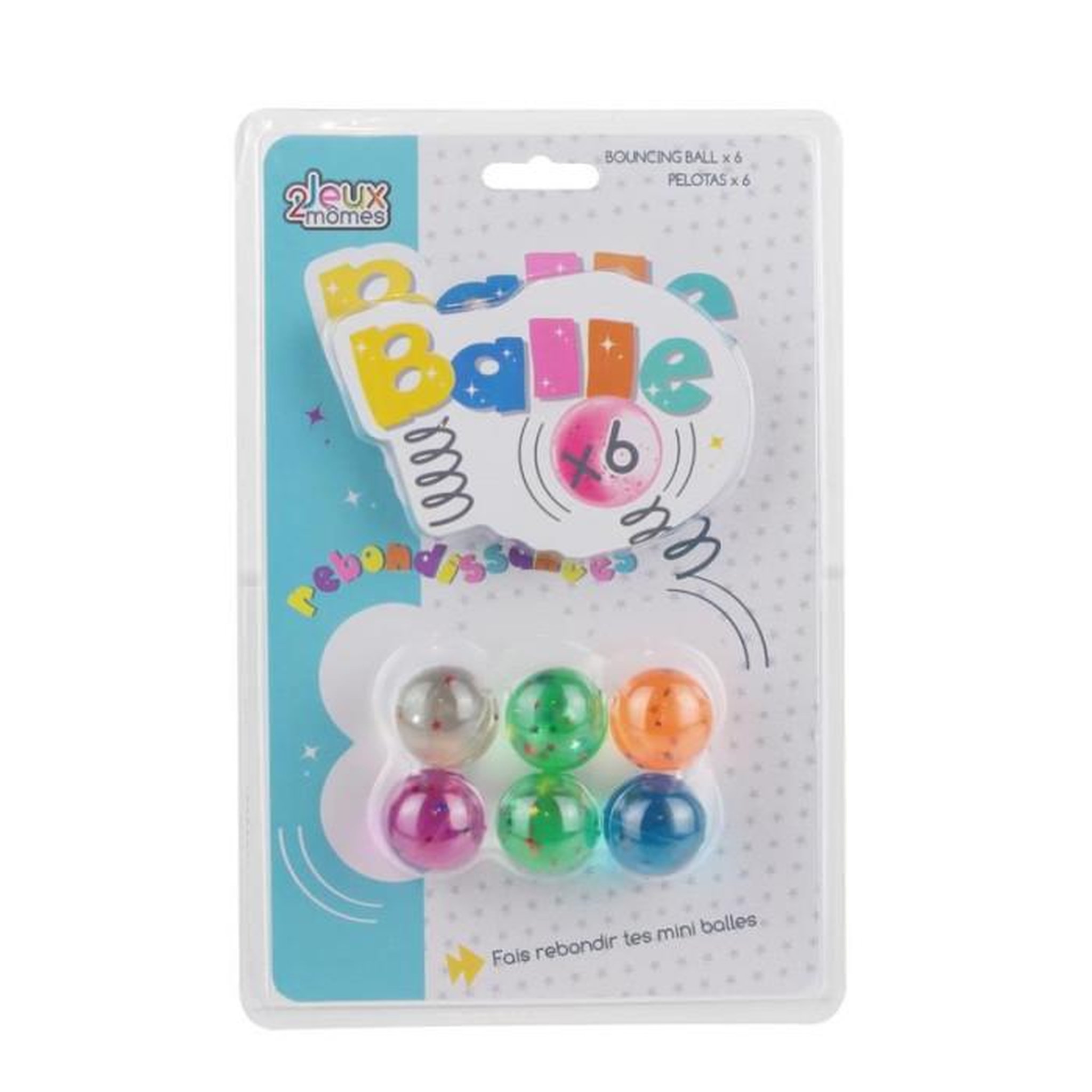 Voir la diapositive 1 : Paris Prix Lot de 6 Balles Rebondissantes  Mômes  2cm Multicolore