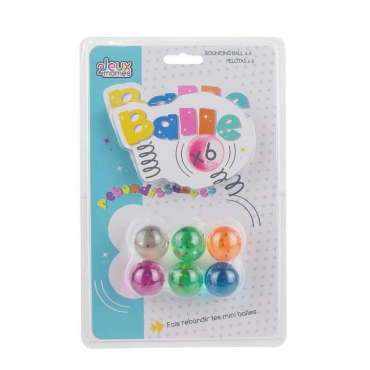 Paris Prix Lot de 6 Balles Rebondissantes  Mômes  2cm Multicolore