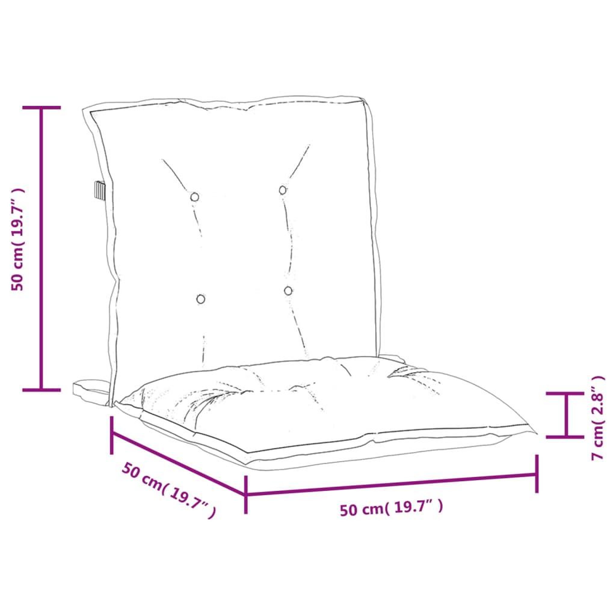 Voir la diapositive 6 : VIDAXL Coussins de chaise a dossier bas lot de 2 anthracite melange