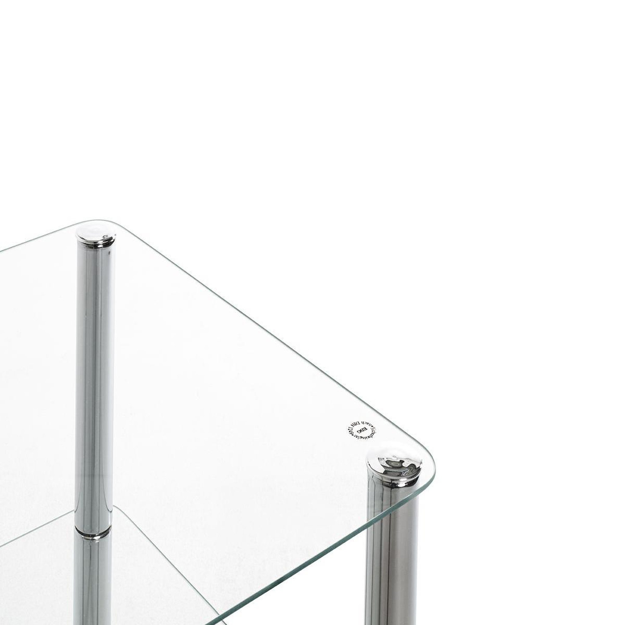 Voir la diapositive 2 : Paris Prix Étagère 3 Niveaux Carrée  Eliot  77cm Transparent