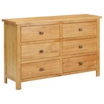 VIDAXL Commode 105x33,5x73 cm Bois de chene massif