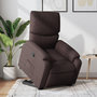 Voir la diapositive 1 : VIDAXL Fauteuil inclinable marron fonce tissu