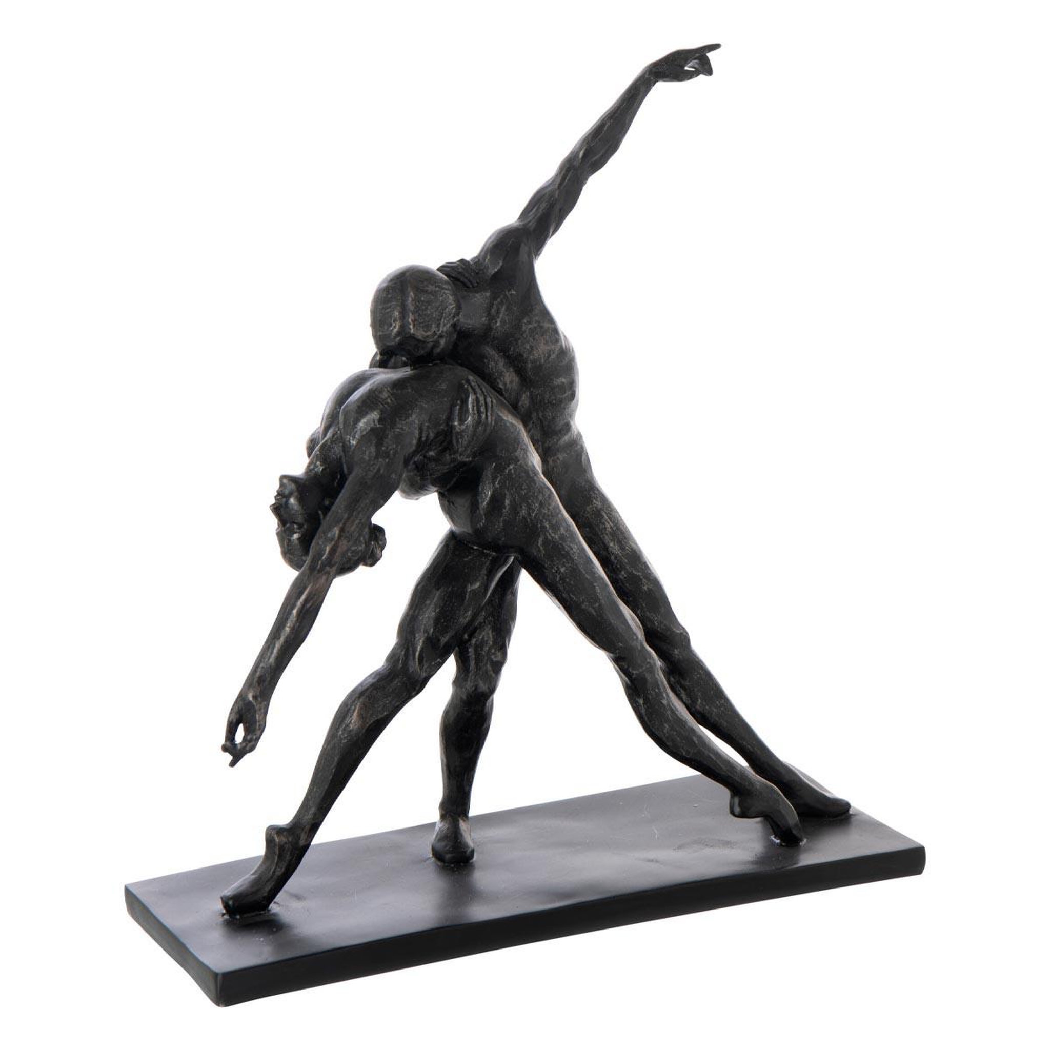 J-LINE Statuette Couple Danse  Courchevel  38cm Noir