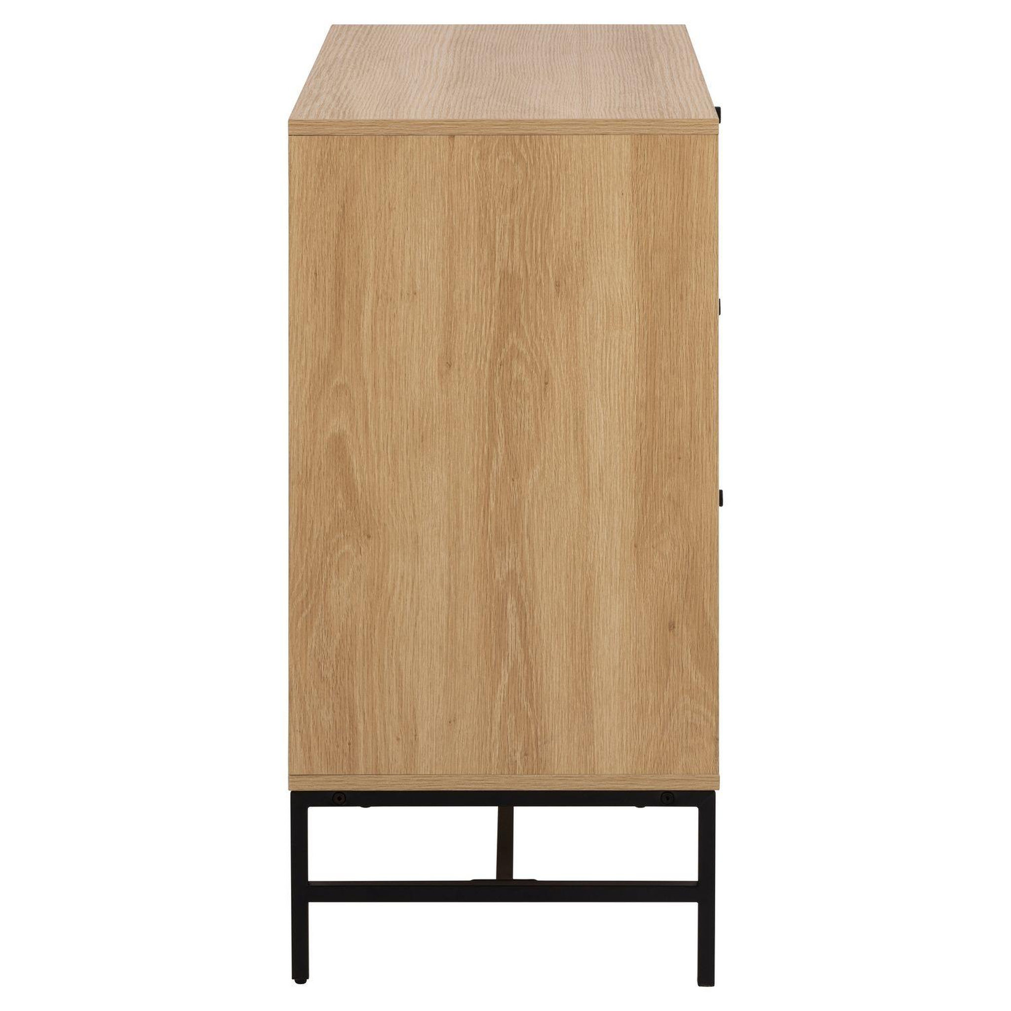 Voir la diapositive 3 : TOILINUX Commode rectangulaire 3 tiroirs effet tasseaux baïkal - beige