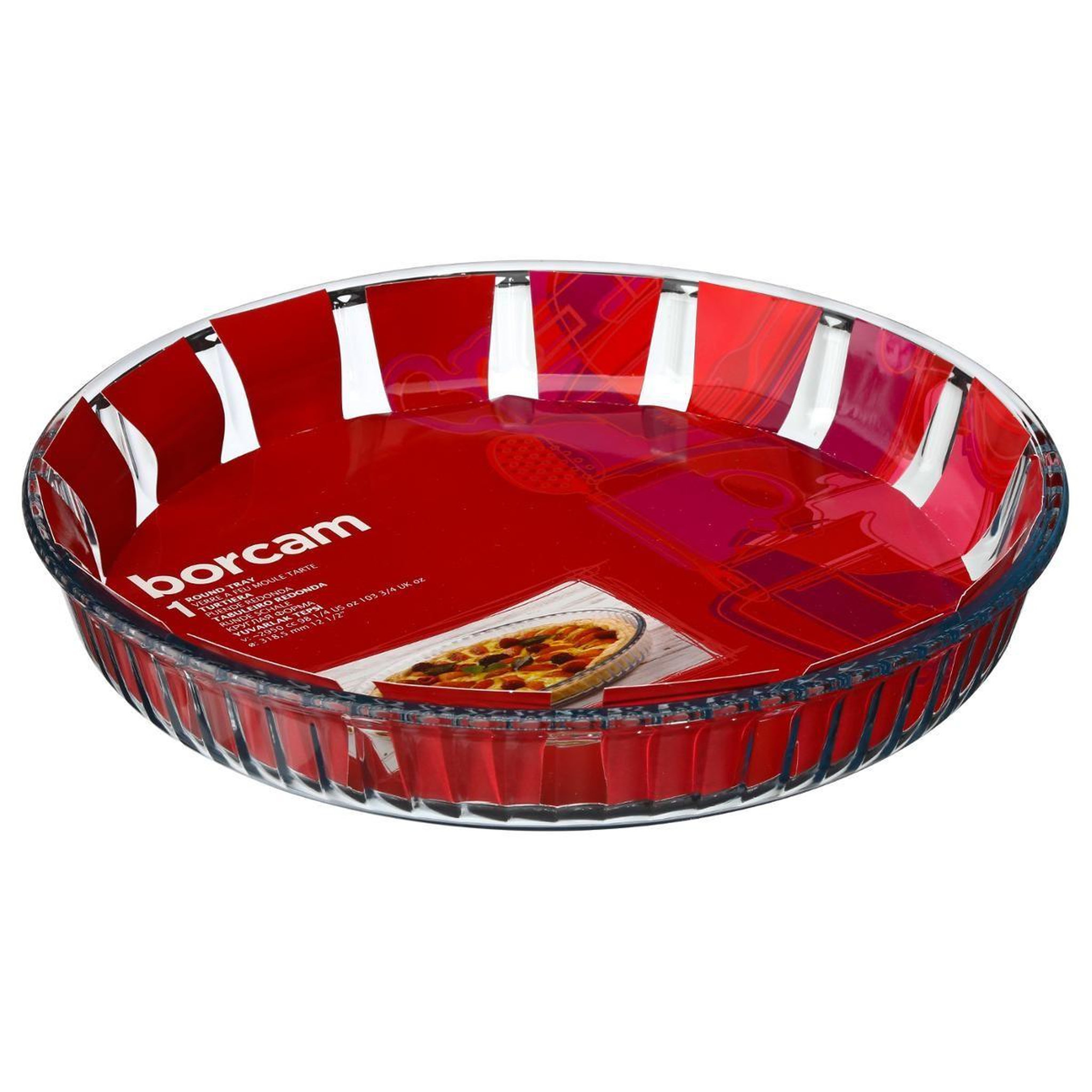 Voir la diapositive 3 : FIVE Plat en Verre Rond  Four  32cm Transparent