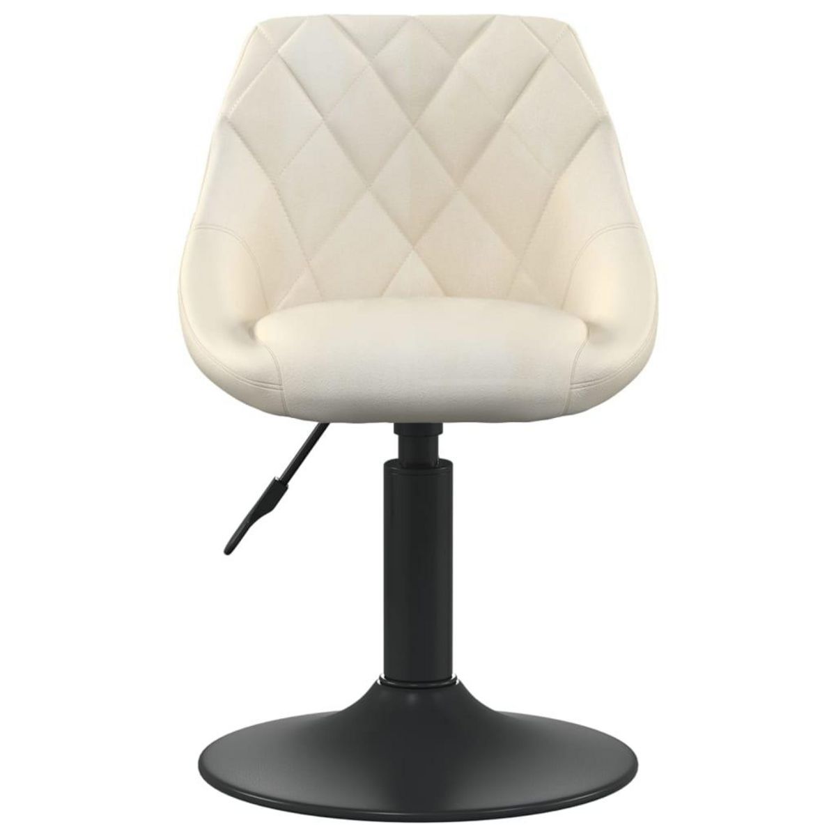 VIDAXL Chaises pivotantes a manger lot de 4 creme velours