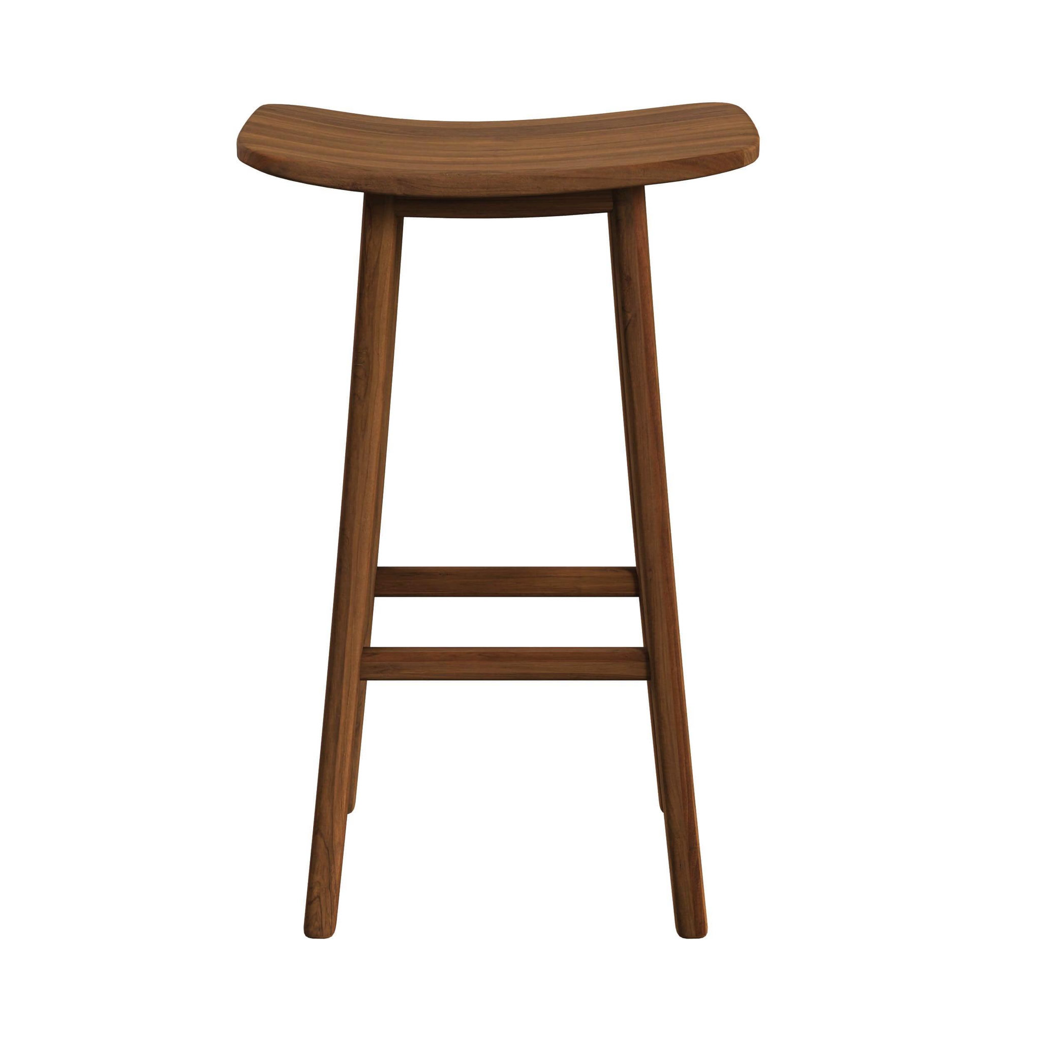Voir la diapositive 6 : MAISON PAVANE Tabouret de bar en bois de teck 77 cm-Vittoria