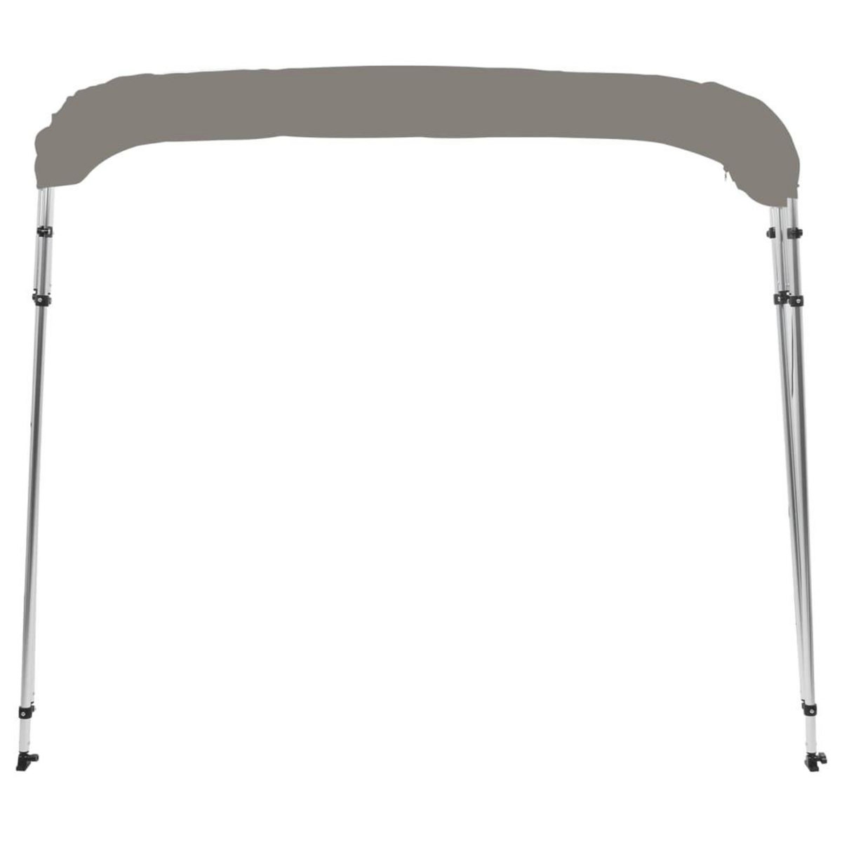 VIDAXL Auvent bimini a 4 arceaux gris 243x196x137 cm