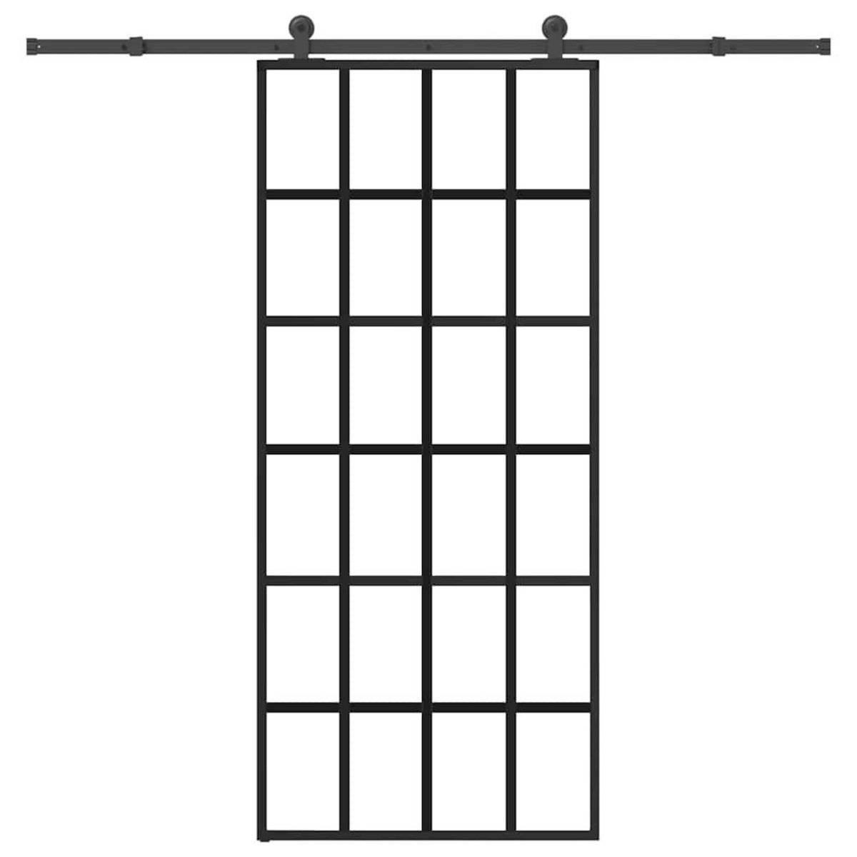 VIDAXL Porte coulissante avec kit de quincaillerie 90x205 cm Verre ESG