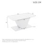 Voir la diapositive 3 : MERAX Table basse rectangulaire blanc - 50x100 cm led panneau de particules