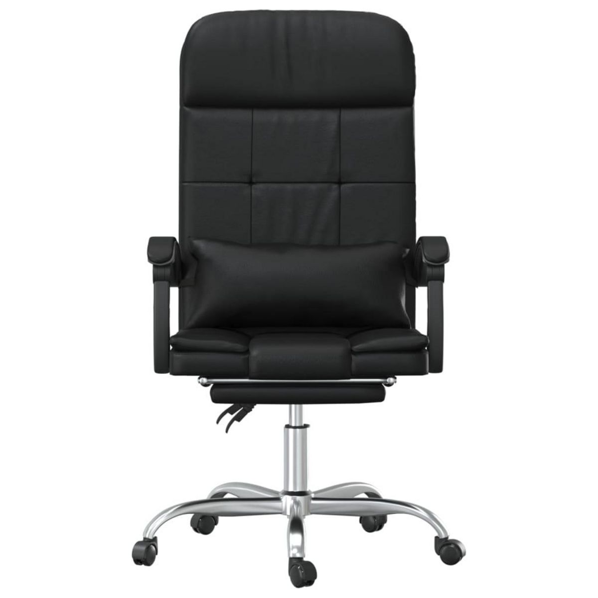 VIDAXL Fauteuil de massage inclinable de bureau Noir Similicuir