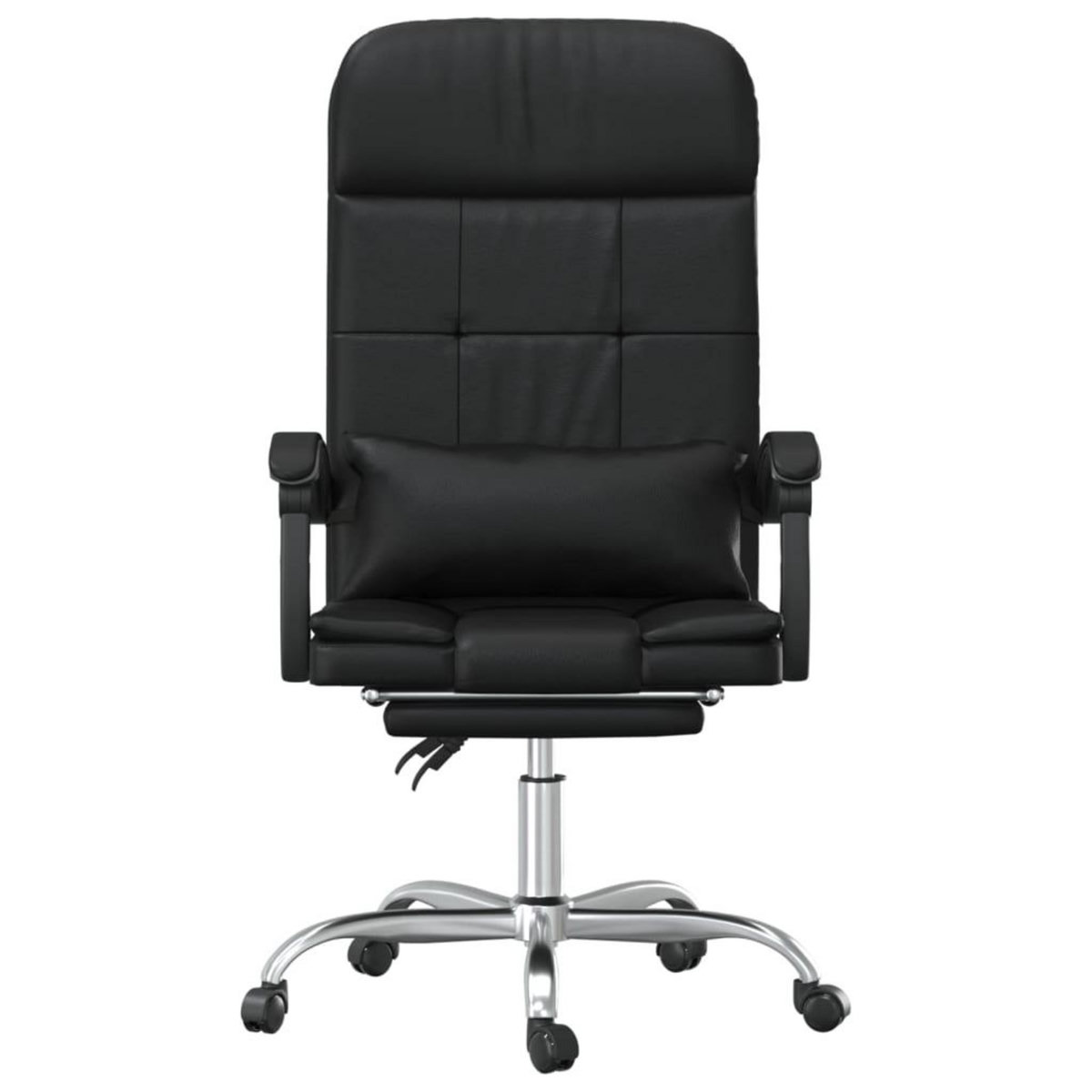 VIDAXL Fauteuil de massage inclinable de bureau Noir Similicuir