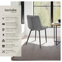 Voir la diapositive 2 : tectake Lot de chaises rembourrées aspect velours gris Lot de 6