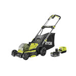 Ryobi Tondeuse poussée RYOBI 18V Brushless - coupe 40cm - 1 batterie 5,0Ah - 1 chargeur rapide - RY18LMX4