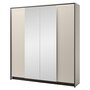 Voir la diapositive 1 : BEST MOBILIER Kimi - armoire - 4 portes - led et miroirs inclus - 251x215 cm