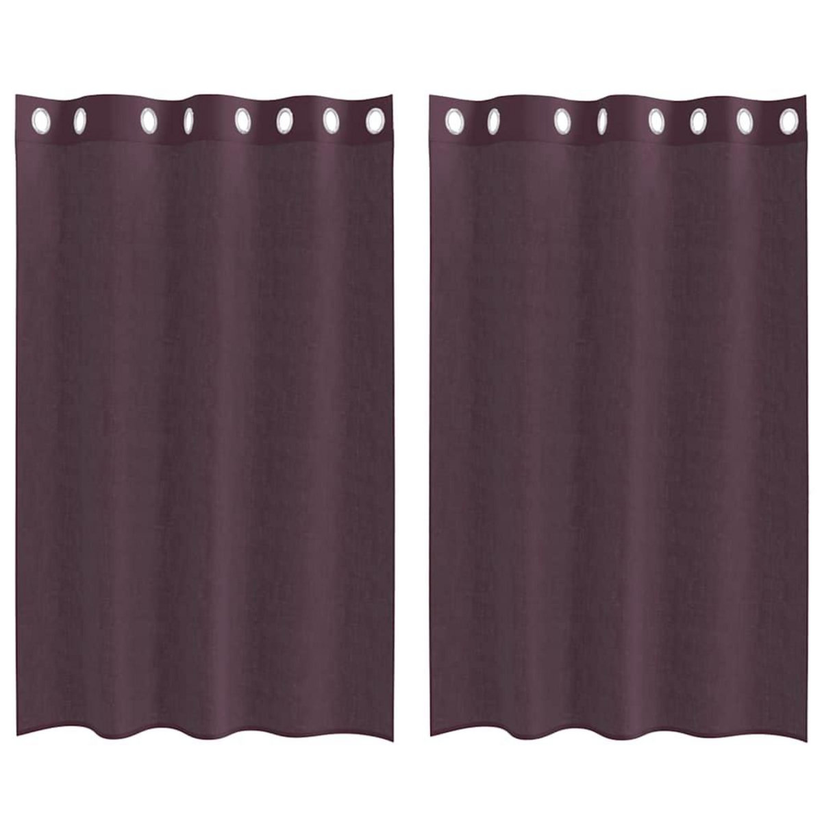 VIDAXL Rideaux en voile avec œillets 2 pcs violet 140x175 cm