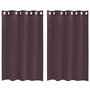 Voir la diapositive 2 : VIDAXL Rideaux en voile avec œillets 2 pcs violet 140x175 cm