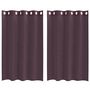 Voir la diapositive 2 : VIDAXL Rideaux en voile avec œillets 2 pcs violet 140x175 cm