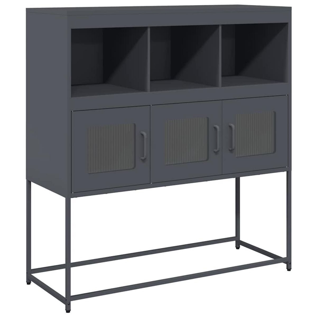 VIDAXL Buffet anthracite 100,5x39x107 cm acier lamine a froid