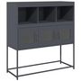 Voir la diapositive 2 : VIDAXL Buffet anthracite 100,5x39x107 cm acier lamine a froid