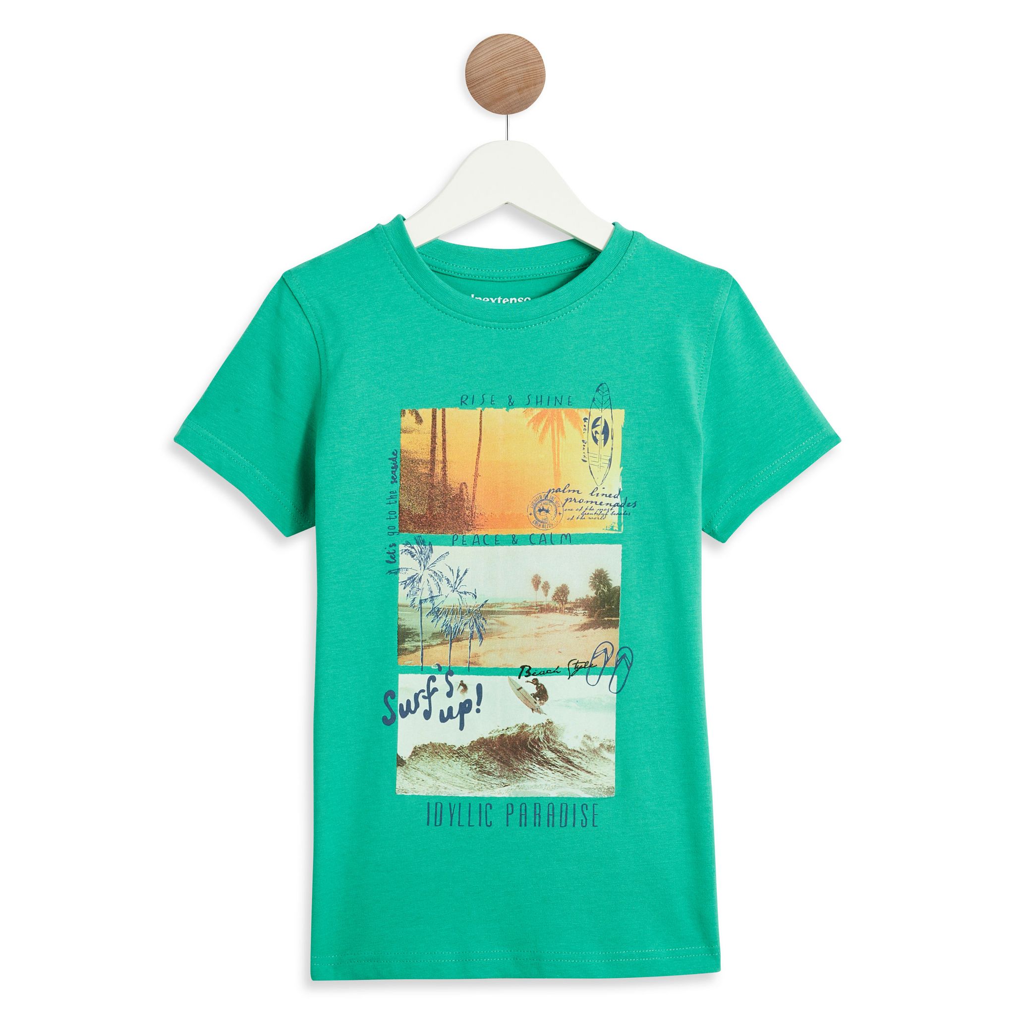 T-shirt Garçon Saltrock 11 Ans - Bleu - Manches Courtes - Logo Graphique