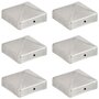 Voir la diapositive 1 : VIDAXL Bouchons de poteau de cloture 6 pcs Metal galvanise 71x71 mm