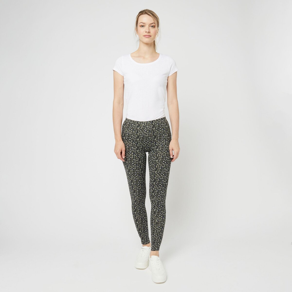 INEXTENSO Legging noir fantaisie femme pas cher Auchan.fr