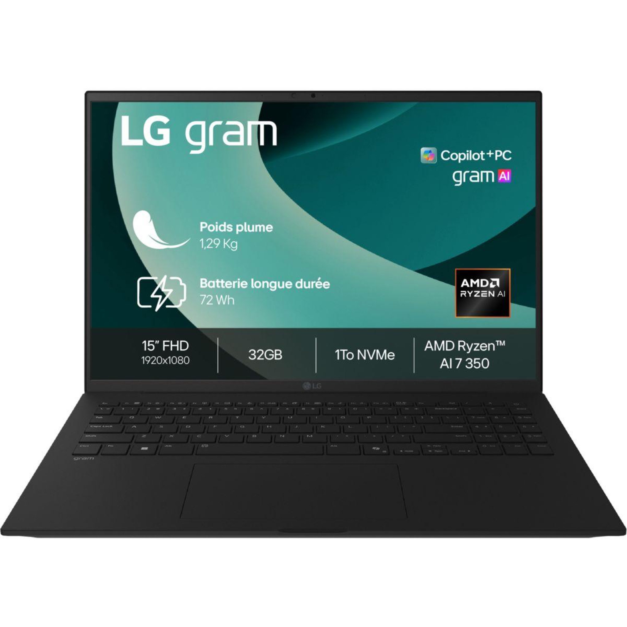 Voir la diapositive 1 : LG Ordinateur portable Gram 15Z80T-G.AU88F Copilot+