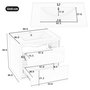 Voir la diapositive 4 : MERAX Meuble De Salle De Bain Vasque 2 Tiroirs Et LED Blanc