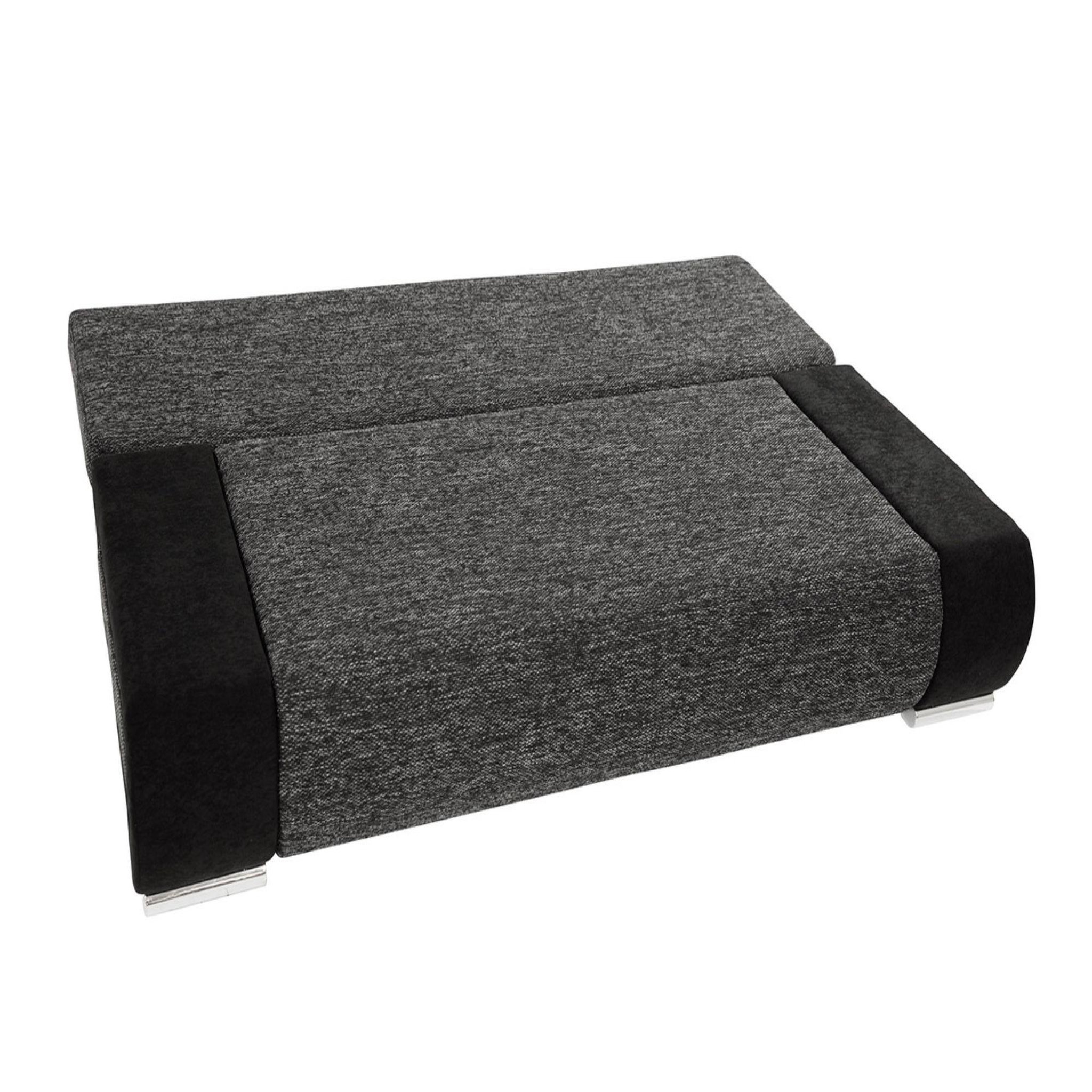 Voir la diapositive 2 : BEST MOBILIER Elio - canapé 3 places convertible - avec coffre - style contemporain