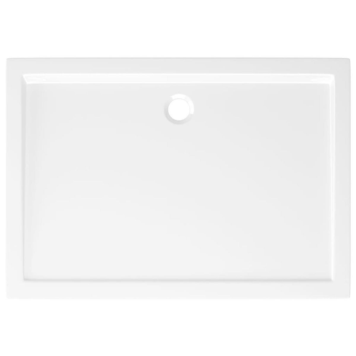 VIDAXL Receveur de douche rectangulaire ABS Blanc 80x110 cm