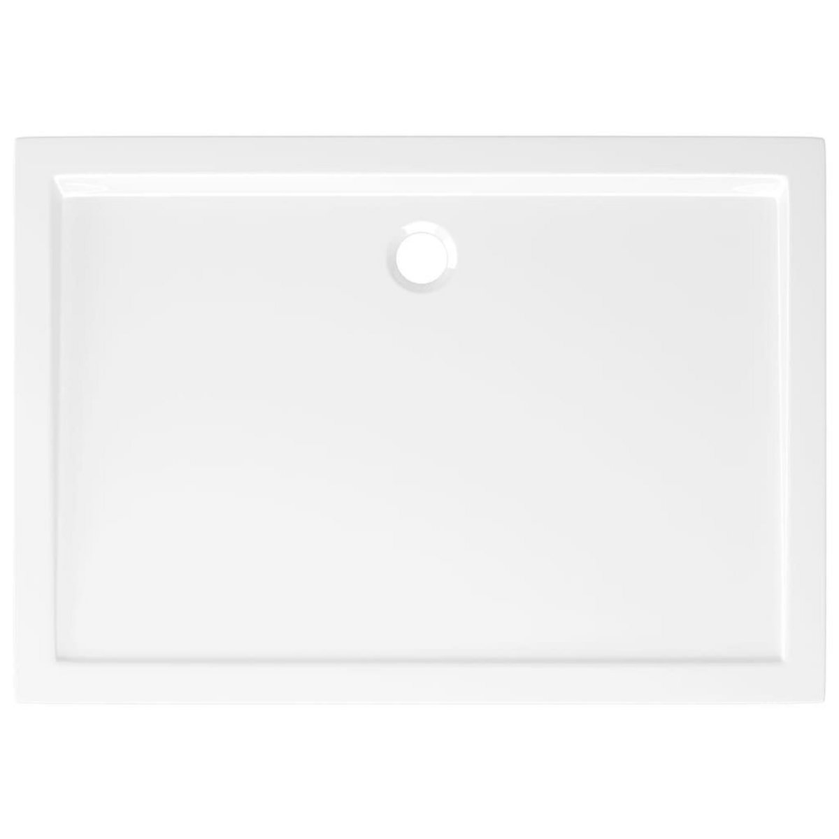 VIDAXL Receveur de douche rectangulaire ABS Blanc 80x110 cm