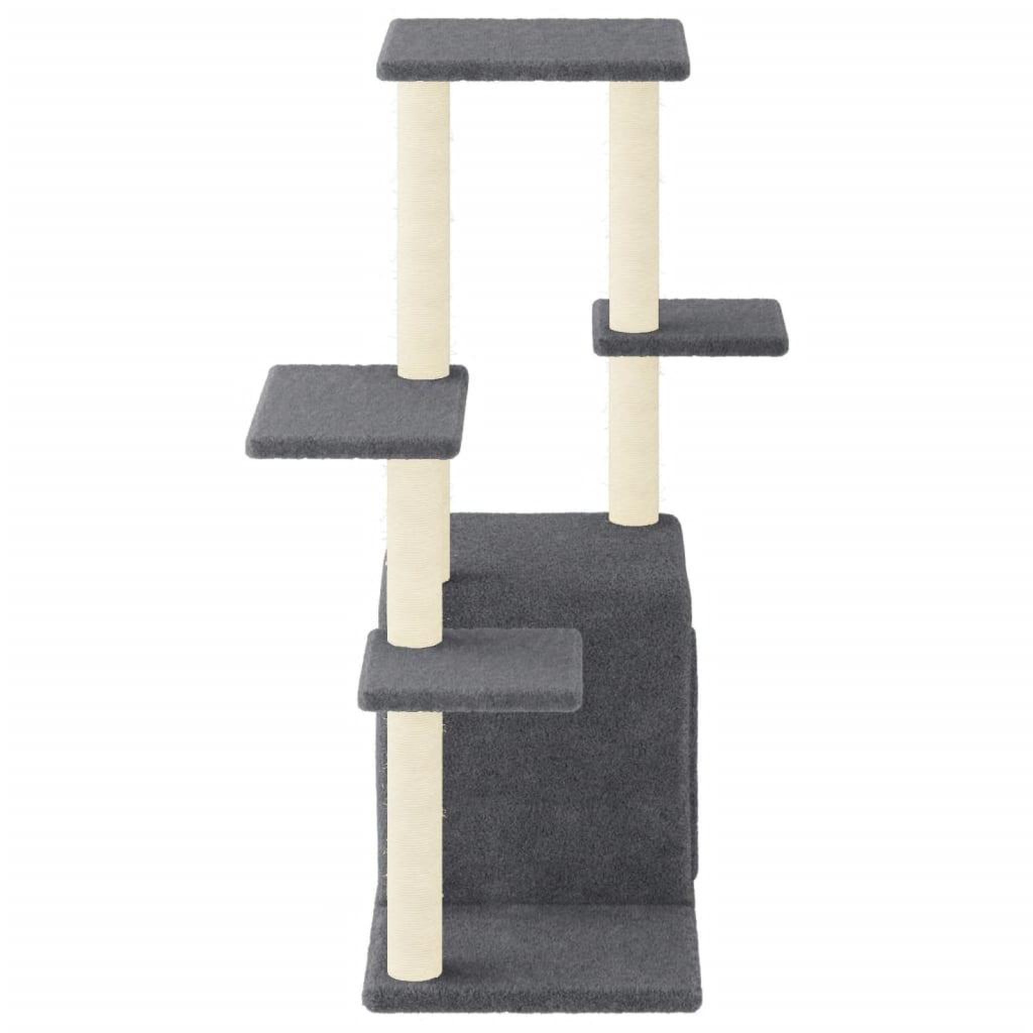 Voir la diapositive 4 : VIDAXL Arbre a chat avec griffoirs en sisal gris fonce 97,5 cm