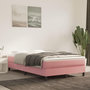 Voir la diapositive 1 : VIDAXL Cadre de lit sans matelas rose 120x200 cm velours