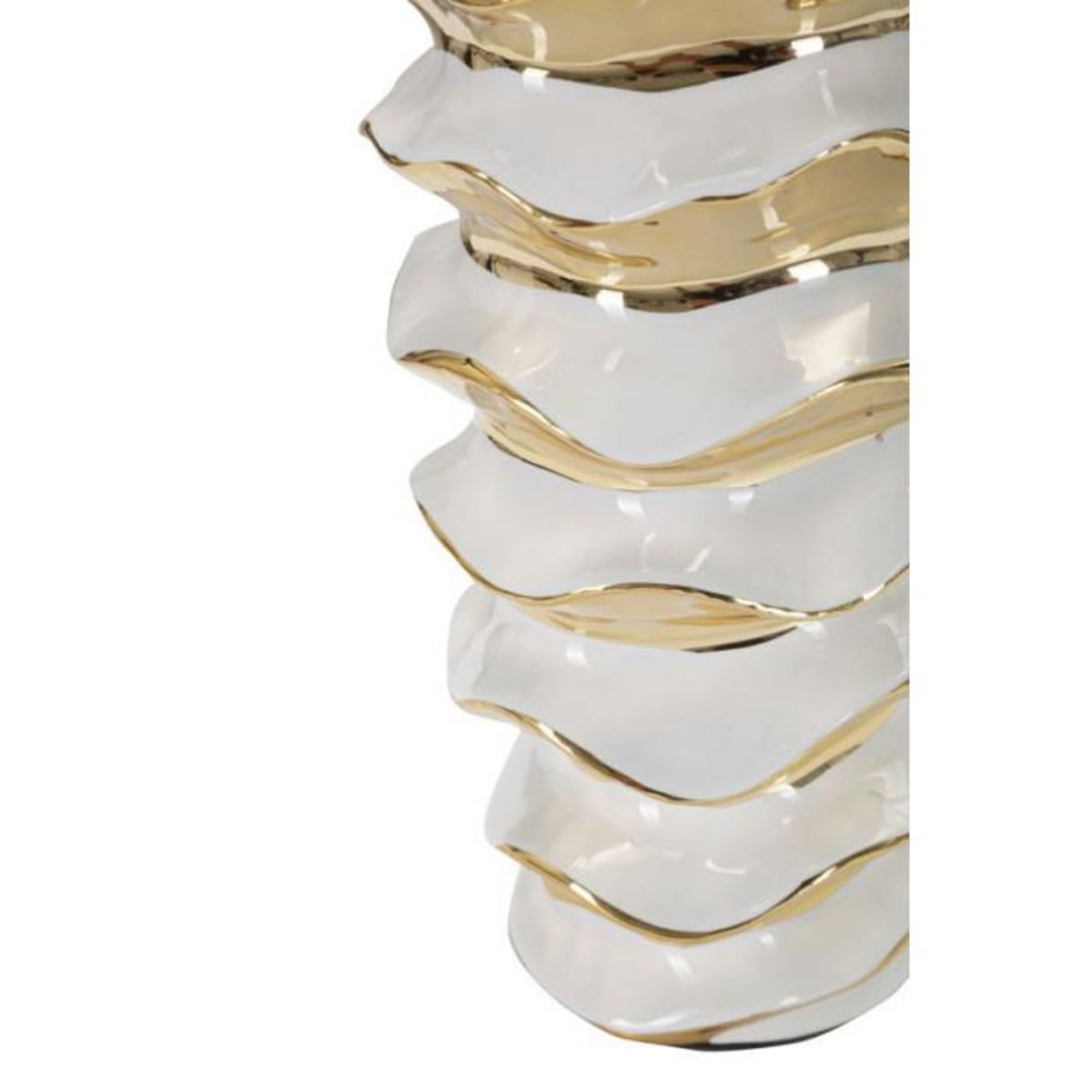 Paris Prix Lampe à Poser en Céramique  Space  53cm Blanc & Or