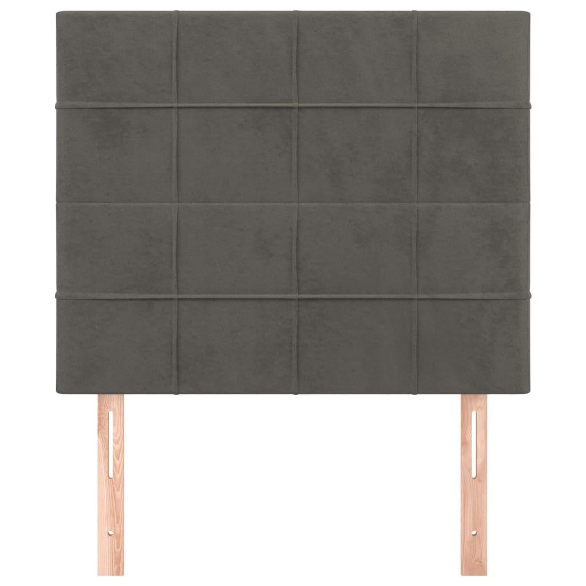 Voir la diapositive 3 : VIDAXL Tetes de lit 2 pcs Gris fonce 100x5x78/88 cm Velours