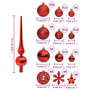 Voir la diapositive 6 : VIDAXL Ensemble de boules de Noël 111 pieces rouge polystyrene