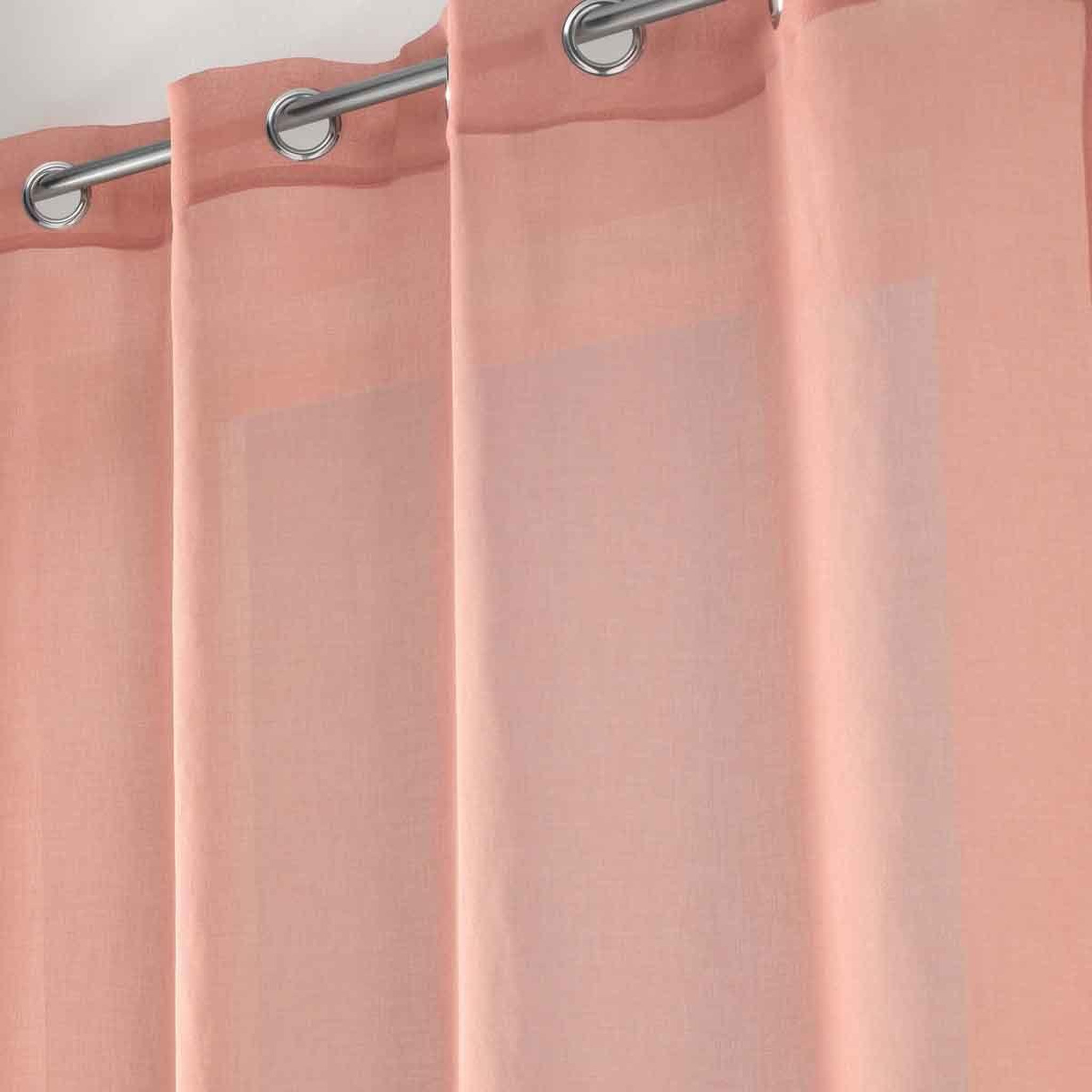Voir la diapositive 2 : Douceur d'Intérieur Rideau Voilage à Œillets  Sandra  140x180cm Rose