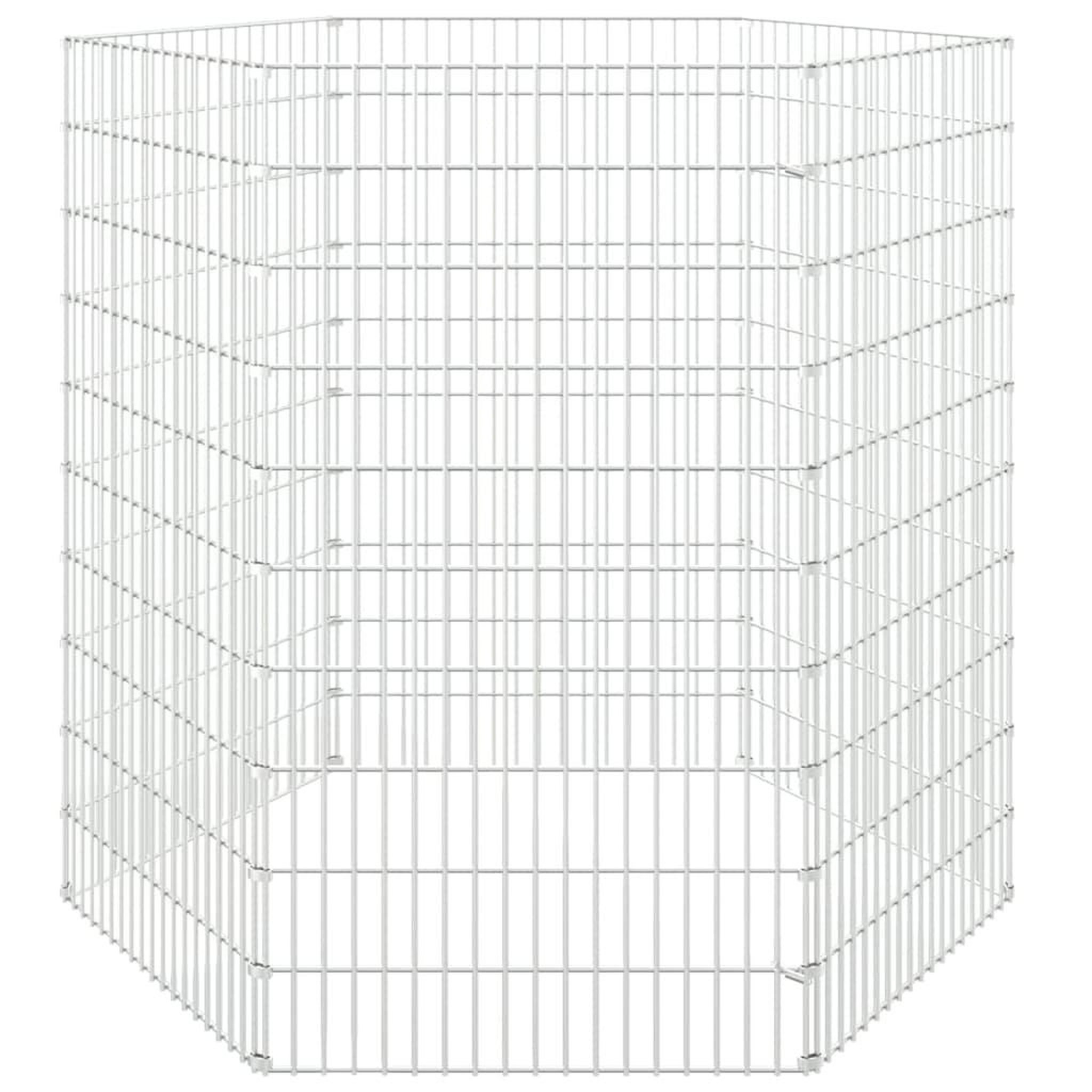 Voir la diapositive 4 : VIDAXL Enclos d'animaux en liberte 6 panneaux 54x100 cm fer galvanise