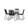 Voir la diapositive 3 : Paris Prix Ensemble Table de Jardin & 4 Chaises  Lina & Lindos  120cm Beige & Noir