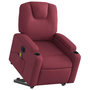 Voir la diapositive 3 : VIDAXL Fauteuil inclinable de massage electrique Rouge bordeaux Tissu